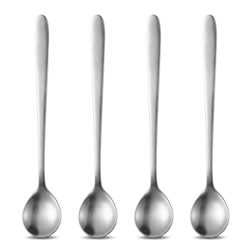 JUNKEBO 4PCS Long Handle Coffee Spoons - 7.1" Stainless Steel Set