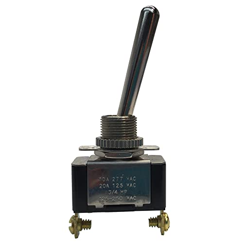 Gardner Bender GSW-111 Long Bat Handle Toggle Switch, SPST ON-OFF, 20A/125V