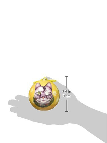 Cat Christmas Ornament Shatterproof Holiday Decor - Realistic Pet Face, 10 Inch