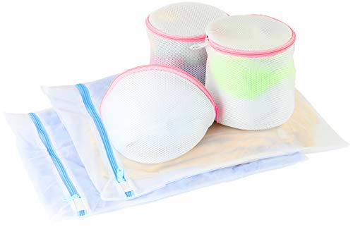 Simple Houseware Laundry Bag Set - 2 Large & 3 Underwear Bags