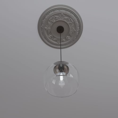 Ekena Millwork 22" Thermoformed PVC Ceiling Medallion - Metallic Silver