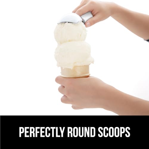 Gorilla Grip Heavy Duty Ice Cream Scoop - White, Ergonomic Design