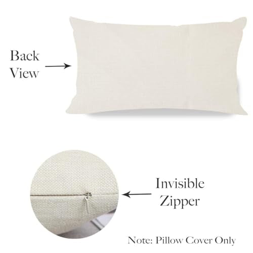 Holiday Throw Pillow Cover 12x20 - Village House Ice Skating