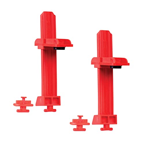 On-Q Ratchet Keyhole Post Clip Set - Secure Device Mounting, Red