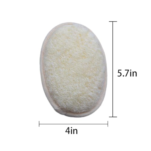 Natural Loofah Body Scrubber 2-Pack Exfoliating Bath Sponge with Terry Cloth
