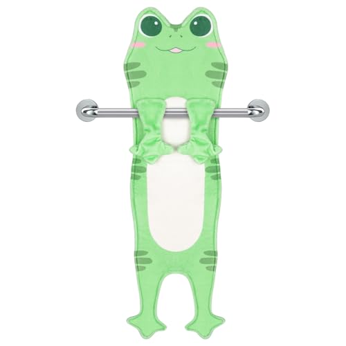 Funny Frog Hand Towels - Green-F Cute Kitchen & Bathroom Decor