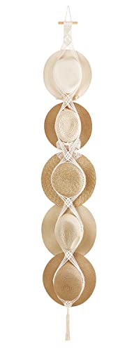Dahey Off White Macrame Hat Hangers for 5 Hats - Wall Organizer