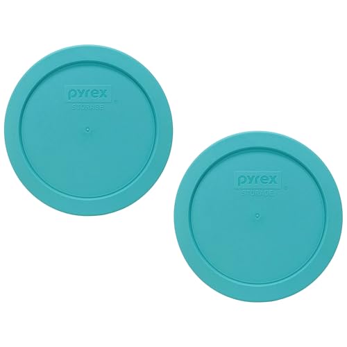 Pyrex 7201-PC 4-Cup Turquoise Replacement Lid - 2-Pack