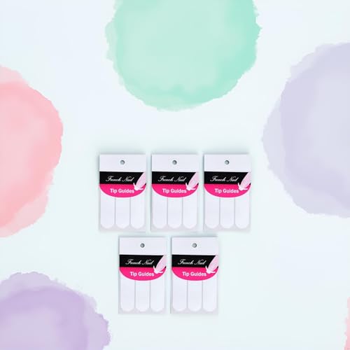 French Manicure Nail Guide Stickers - 240 Pcs Moon Shape Self-Adhesive Tips