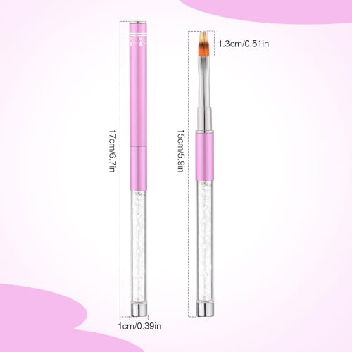 NQEUEPN Ombre Nail Brush Rhinestone Handle Gradient Nail Art Painting Tool