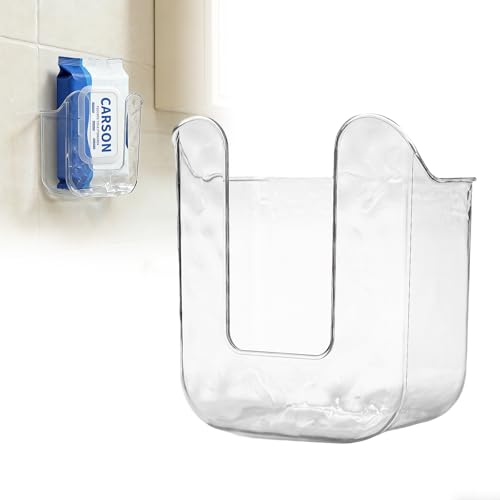 Wall-Mounted Wipe Dispenser - Clear Storage for Bathroom & Kitchen