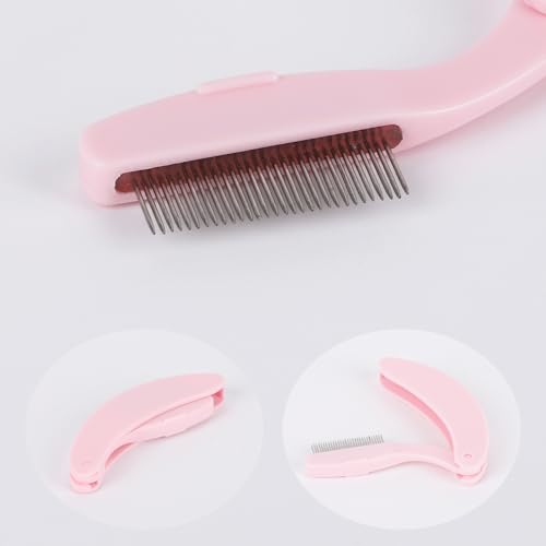 5-Pack Folding Metal Eyelash Comb & Separator Tool for Lashes