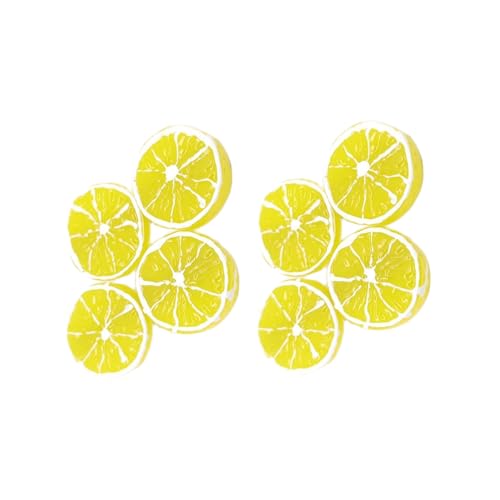 ZLmoue 4Pcs Double Lemon Slices Hair Clips Duckbill Barrettes