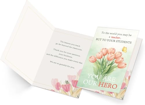 Funny Teacher Appreciation Thank You Card - 8x5.3 inches