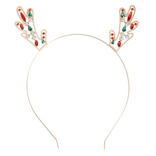 Metallic Gold Reindeer Antler Christmas Headband for Holiday Parties