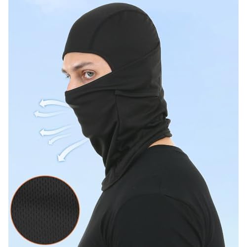 4 Pack Summer Balaclava Face Mask Sun UV Protection Hood Breathable Face Mask for Men Women - Motorcycle Fishing Multi