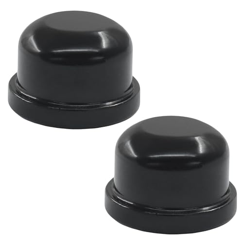 Rierdge 2 Pack Metal Lamp Finials, Black Decorative Knobs for Lamp Shades, 1/4-27 Thread