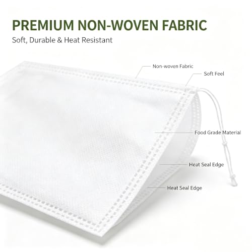 Disposable Tea Filter Bags for Loose Leaf Tea & Coffee 200 Pcs
