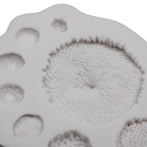 Sunflower Silicone Mold Set - 4 Pack Daisy Flower Molds for Cake Decorating, Fondant, Polymer Clay, and Chocolate Crafting