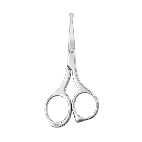 LIVINGO Precision Nose Hair Scissors with Rounded Safety Tips