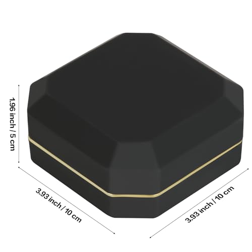 Luxury Black LED Jewelry Bracelet Gift Box with Velvet Lining