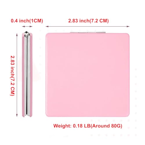 GOGUDIZ Compact Pocket Makeup Mirror - 1X/2X Magnifying Travel Mirror