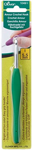 Clover Amour Crochet Hook - Size I (5.50mm) Ergonomic Crafting Tool