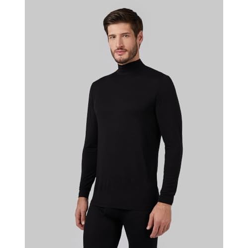 32 Degrees Heat Men's Lightweight Mock Base Layer Thermal Top | Form Fitting | Long Sleeve| 4-Way Stretch