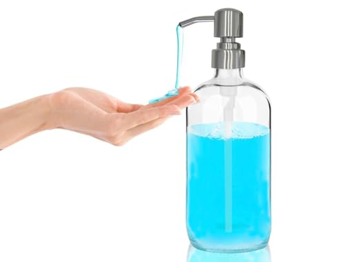 Silver Stainless Steel Soap Dispenser Pump Replacement Head - Pack of 2