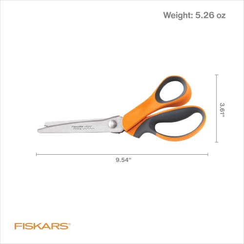 Fiskars 9" SoftGrip Pinking Shears for Fabric Cutting & Sewing