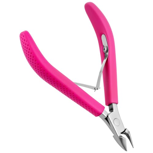 Tucnoeu Cuticle Trimmer, Stainless Steel Nail Clipper with Silicone Handle