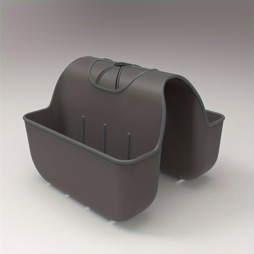 Dark Grey Silicone Sponge Holder Caddy for Kitchen Sink
