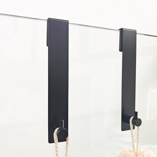 Over-the-Door Towel Hooks for Frameless Glass Shower Door - 2 Pack