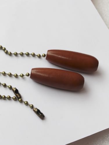 12-Inch Wooden Ceiling Fan Pull Chain Extender - 2 Pack
