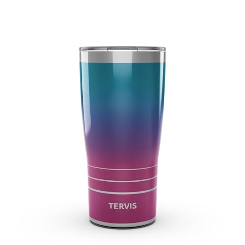Tervis Traveler Blue Raspberry Ombre Triple Walled Insulated Tumbler Travel Cup Keeps Drinks Cold & Hot, 20oz, Stainless Steel