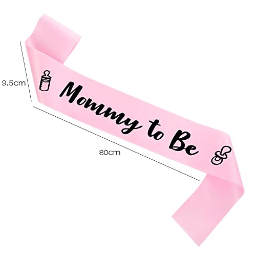 Mommy To Be Sash - Elegant Pink Satin Baby Shower Accessory