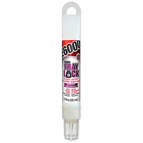 E6000 Fray Lock Fabric Adhesive, 2 fl oz - Permanent Anti-Fray Glue