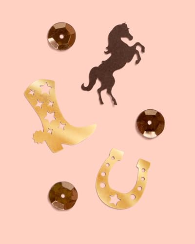 xo, Fetti Gold Western Confetti - 200pc Cowgirl Rodeo Party Table Decor