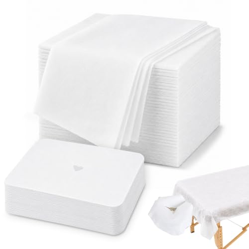 100 PCS Disposable Massage Table Sheets & Face Cradle Covers Set