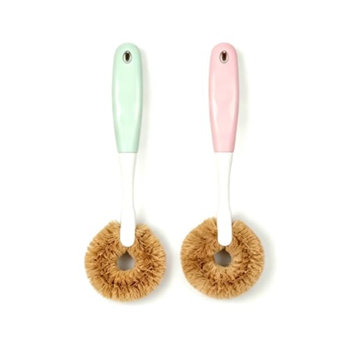 Kitchen Brush with Handle - Deep Cleaning Dish Scrubber for Pots & Sink