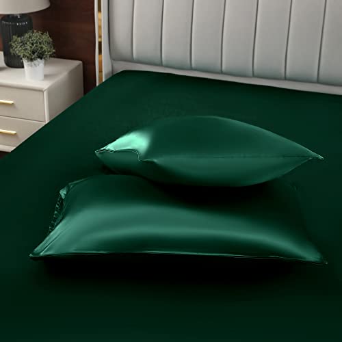 Homiest King Satin Pillowcases - 20x40 Smooth Cooling Covers, Set of 2