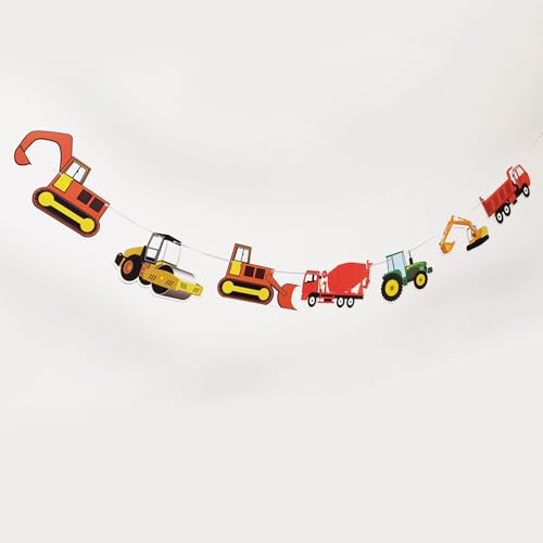 Traffic Light Engineering Vehicle Birthday Banner Set - 4 Pack