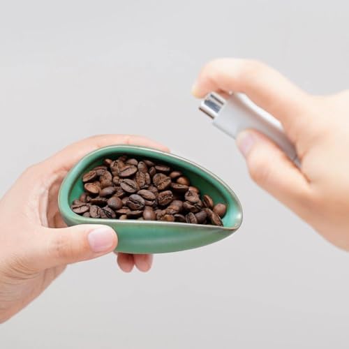 watchget Ceramic Coffee Dosing Tray - Small Dark Green Bean Weighing Dish
