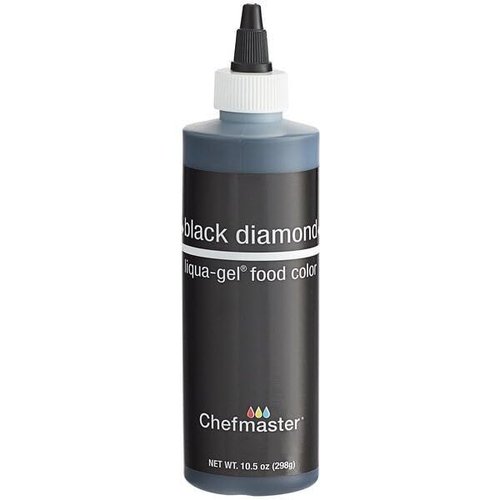 Chefmaster Black Diamond Liqua-Gel® Food Coloring - Vibrant, Professional-Grade Dye for Icing & Fondant | 10.5 oz