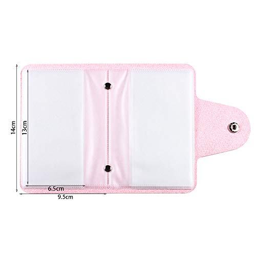 FingerAngel Pink Nail Stamping Plate Organizer Holder Case 20 Slots