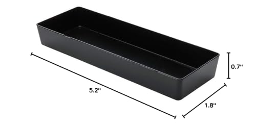 Restaurantware 5.2 x 1.8 Inch Mini Tasting Plates 100 Disposable Rectangle Plastic Plates - Durable Stylish Black Plastic Hors D'oeuvre Serving Plates For Desserts Or Appetizers At Parties