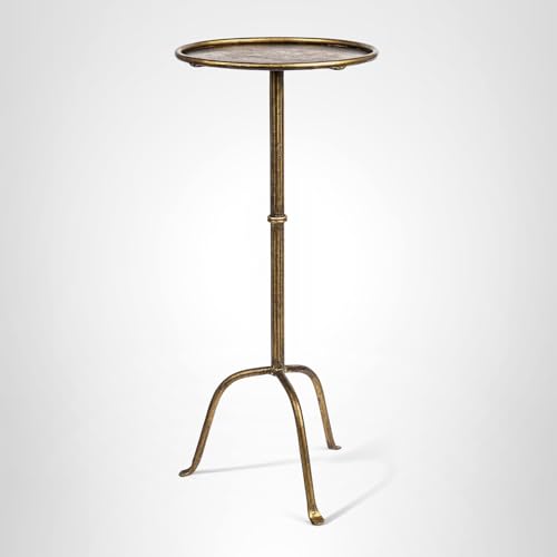 Metal Martini Cocktail Table, Antique Brass