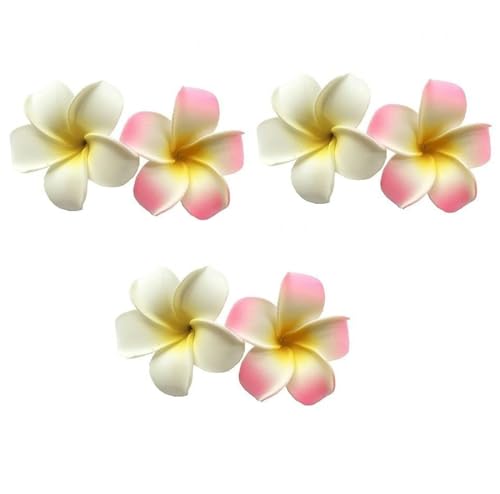 Plumeria Flower Hair Clips 3 Pairs Hawaiian Frangipani Beach Hair Pins