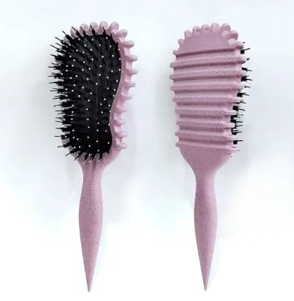 SEERSHINE Curl Defining Brush – Purple Guitar-Inspired Detangling Tool
