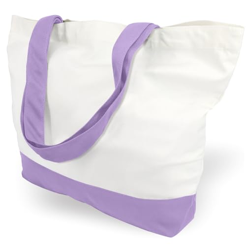 TOPDesign Large 12oz Cotton Canvas Tote Bag - Reusable & Durable